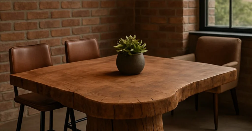 decoração com tronco de madeira 